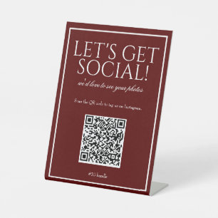 Table Code QR simple et profond SIGNE DE RÉSEAU Social