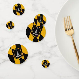 Table confetti avec drapeau de Baltimore City, Éta