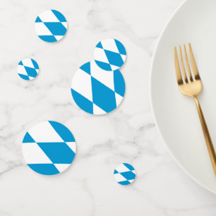 Table confetti avec drapeau de Bavière