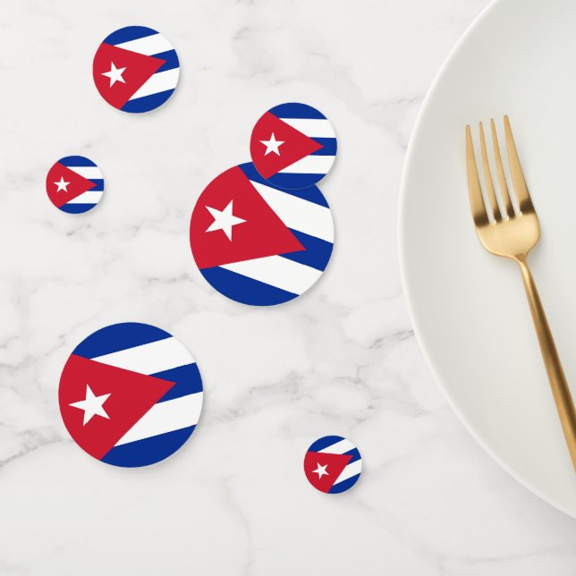 Table confetti avec drapeau de Cuba (Groupe)