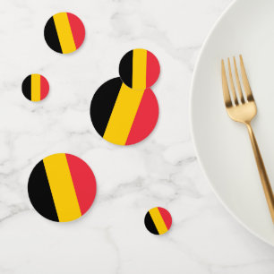Table confetti avec drapeau de la Belgique
