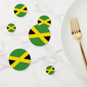 Table confetti avec drapeau de la Jamaïque