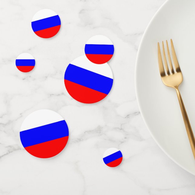 Table confetti avec drapeau de la Russie (Groupe)
