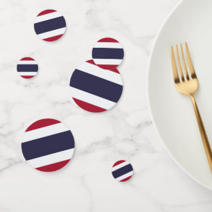Table confetti avec drapeau de la Thaïlande