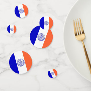 Table confetti avec drapeau de New York City