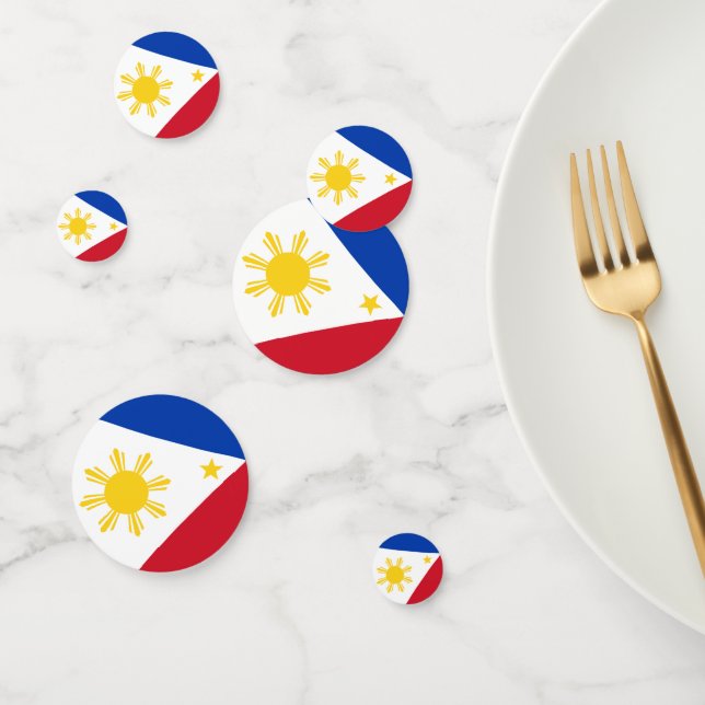 Table confetti avec drapeau des Philippines (Groupe)