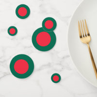 Table confetti avec drapeau du Bangladesh