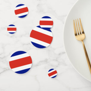 Table confetti avec drapeau du Costa Rica