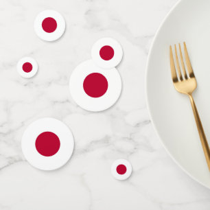 Table confetti avec drapeau du Japon