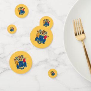 Table confetti avec drapeau du New Jersey