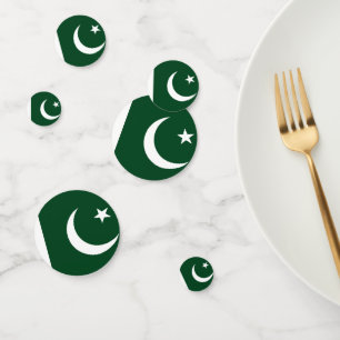 Table confetti avec drapeau du Pakistan