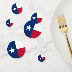 Table confetti avec drapeau du Texas