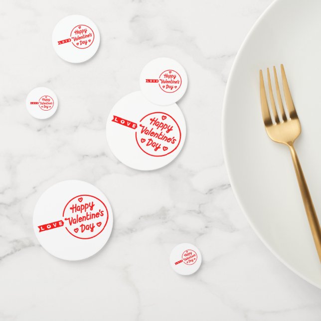 Table d'amour Heureuse Sainte-Valentin Confetti (Groupe)