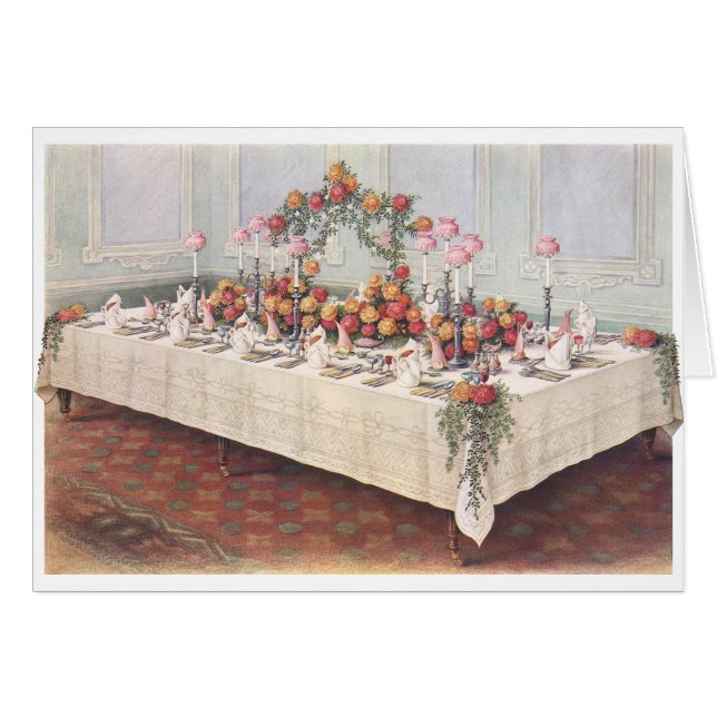 Table de banquet de mariage vintage (Devant horizontal)