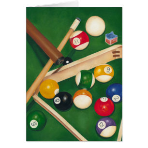 Table de billard Lifelike avec boules et craie