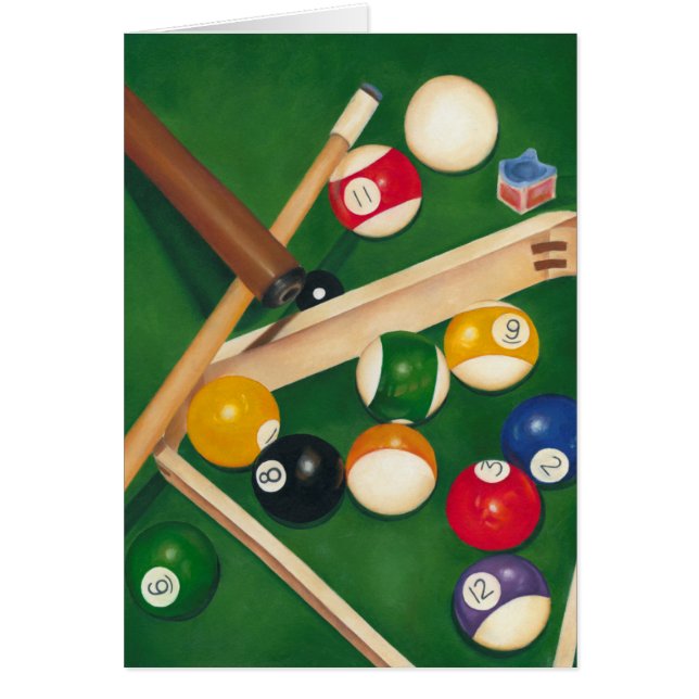 Table de billard Lifelike avec boules et craie (Devant)