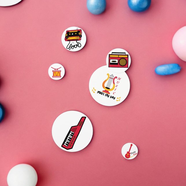 Table de confettis pour instruments de musique (music instruments party confetti,kids birthday party,baby shower,graduation,night party, throw fun)