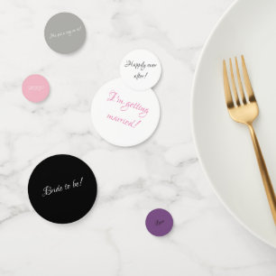 Table de douche nuptiale confetti