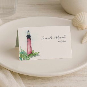 Table de mariage Lighthouse Beach Cartes de place