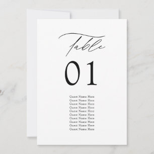 Table de mariage moderne élégante Sièges Cartes de