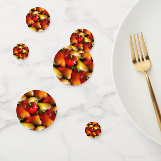 Table de poivrons rouges et jaunes Confetti (Groupe)