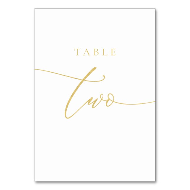 Table de script Gold Elegant Numéro Deux (Par défaut)