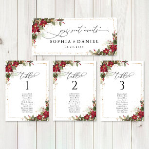 Table de tête du Mariage Rustique Pine Poinsettia