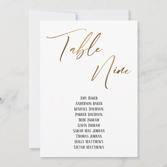 Table d'écriture manuscrite Or Neuf Sièges (Devant)