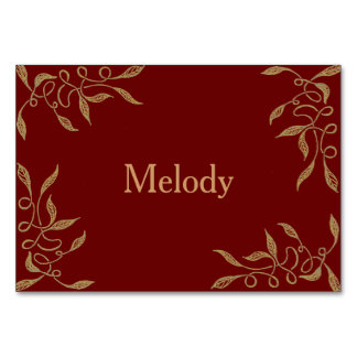Table d'ornement d'or / Carte de place pour Mariag