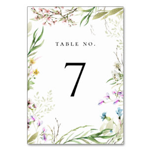 Table Élégant Fleur sauvage Botanique Numéro de tableau