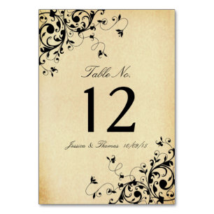 Table Élégant Mariage d'antiquités torsades Numéro de ta