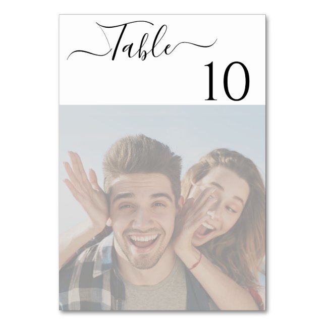 Table Élégant Script de verdure Numéro de tableau photo (Par défaut)