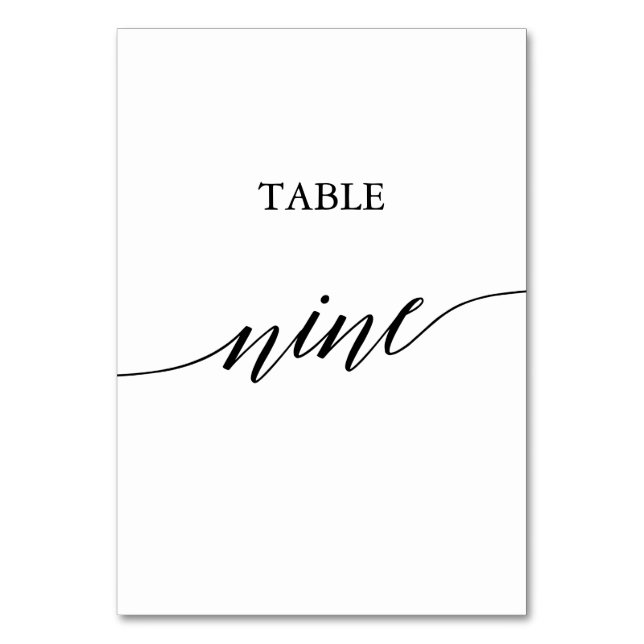 Table Élégante calligraphie noire Tableau Neuf Numéro de (Par défaut)