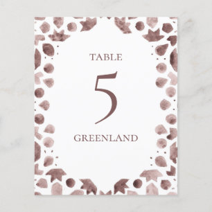 Table en carreaux marron aquarelle bohème