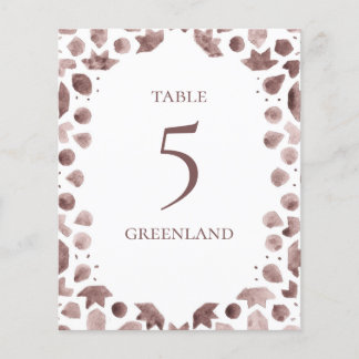 Table en carreaux marron aquarelle bohème