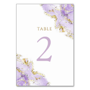 Table encre lavande Numéro de tableau 2