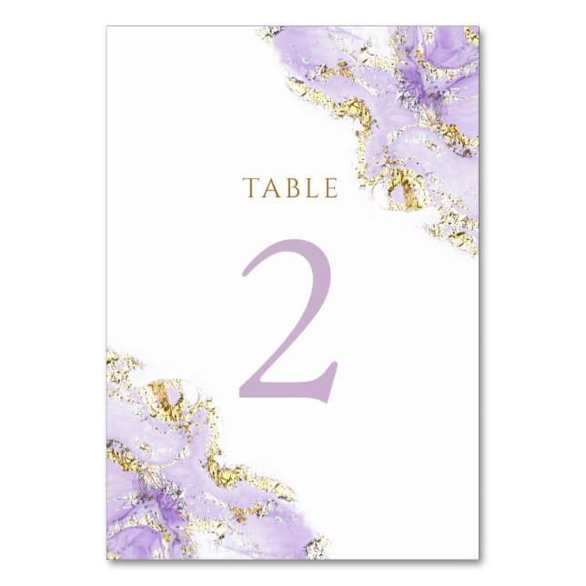 Table encre lavande Numéro de tableau 2 (Par défaut)