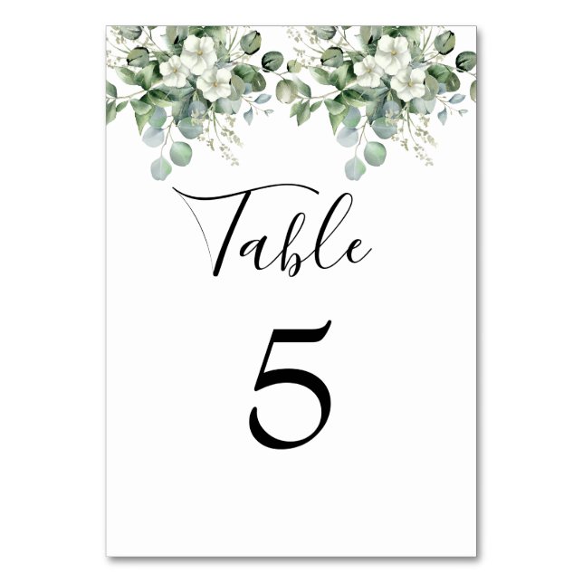 Table Eucalyptus Mariage de verdure Numéro de tableau (Par défaut)