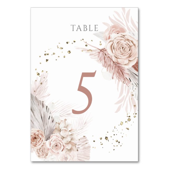 Table fleurs de boho d'aquarelle Numéro du tableau 5 (Par défaut)