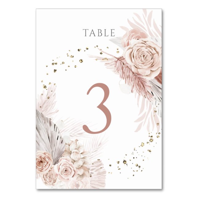 Table fleurs de boho d'aquarelle Tableau Numéro 3 (Par défaut)