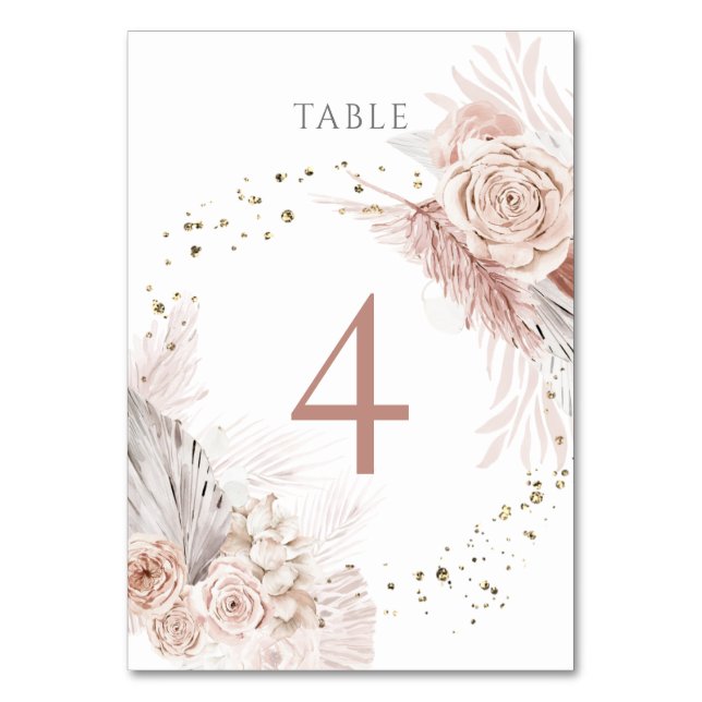 Table fleurs de boho d'aquarelle Tableau Numéro 4 (Par défaut)