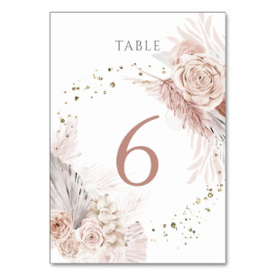 Table fleurs de boho d'aquarelle Tableau Numéro 6