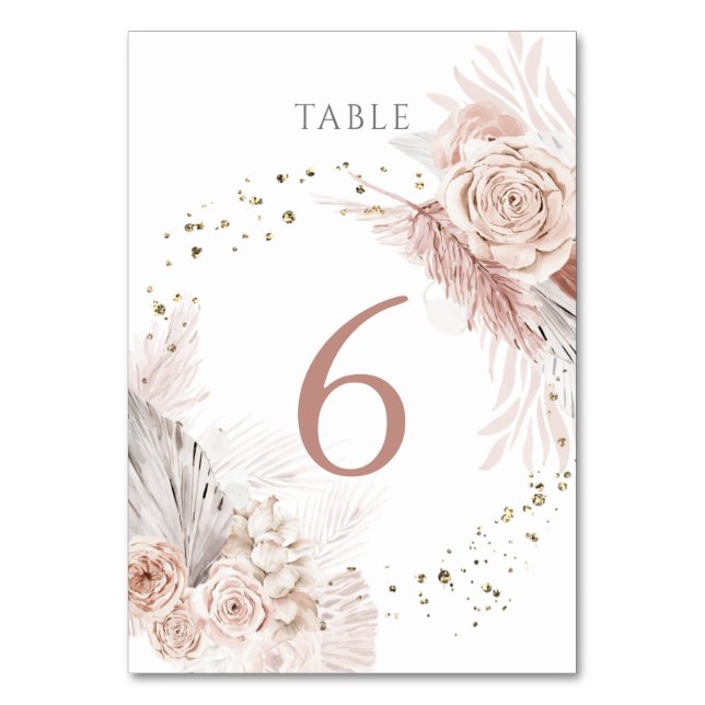 Table fleurs de boho d'aquarelle Tableau Numéro 6 (Par défaut)
