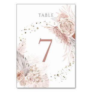 Table fleurs de boho d'aquarelle Tableau Numéro 7