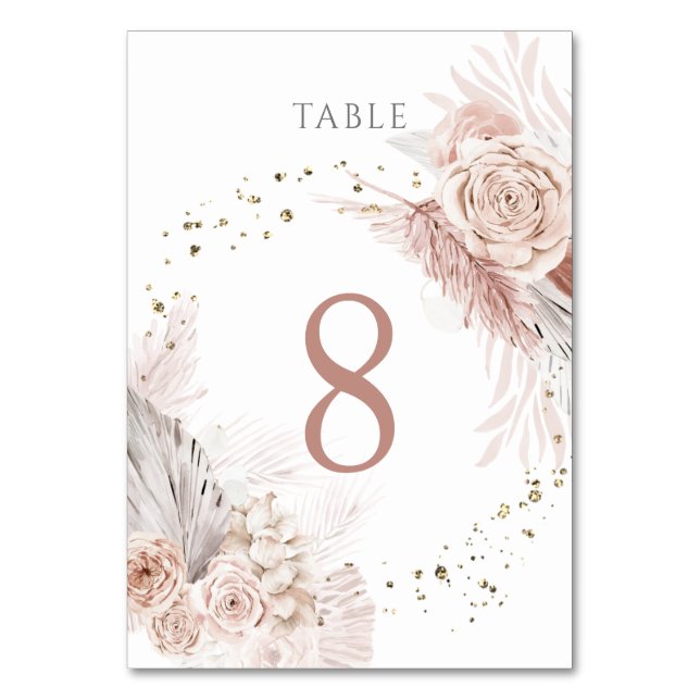 Table fleurs de boho d'aquarelle Tableau Numéro 8 (Par défaut)