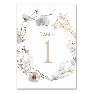 Table fleurs de prairie Tableau Numéro 1