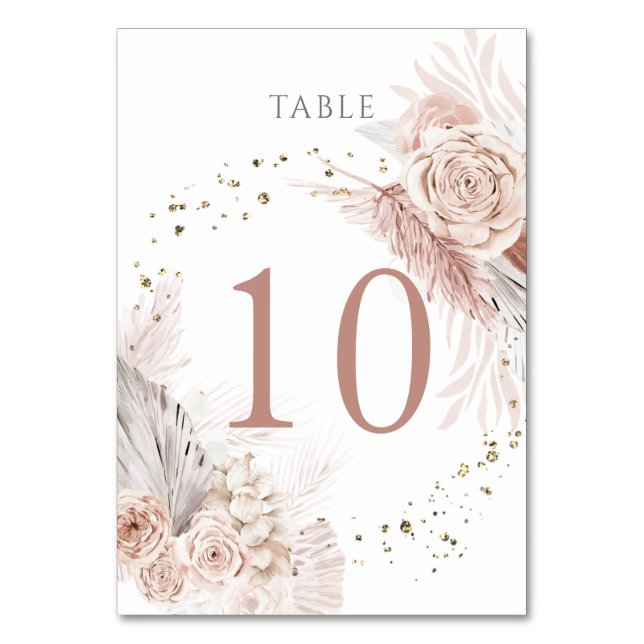 Table fleurs de saumons d'aquarelle Numéro de tableau 10 (Par défaut)