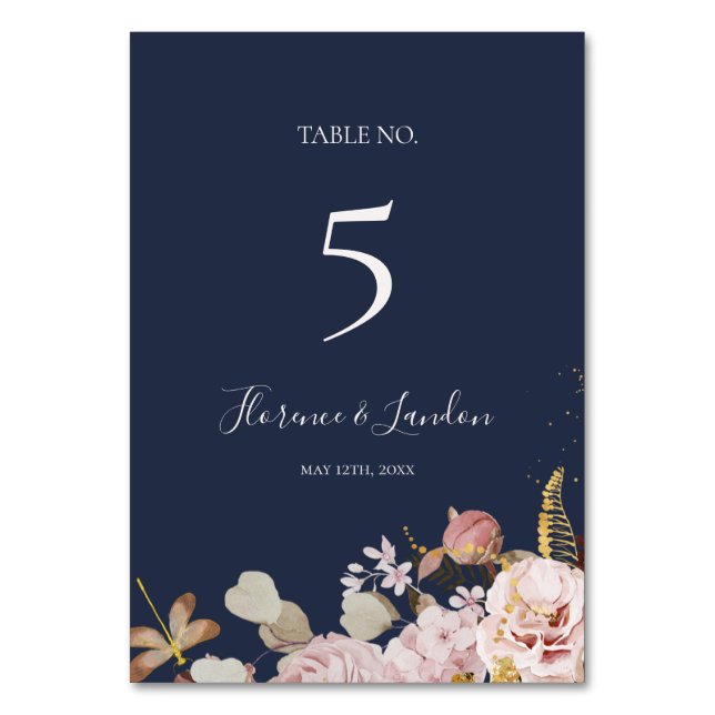 Table Floral flush moderne | Numéro de tableau de la mar (Par défaut)