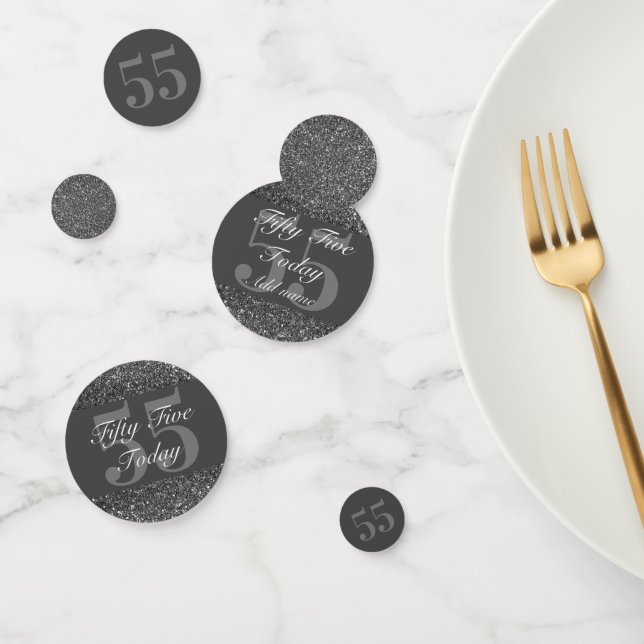 Table glamour personnalisée confetti 55e (Groupe)