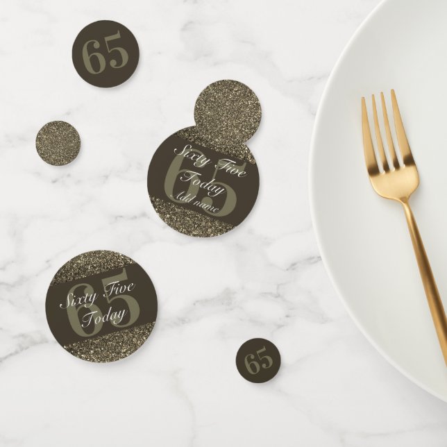 Table glamour personnalisée confetti 65e (Groupe)